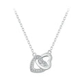   MirrorQuenn  Connected Hearts Silver Necklace Silver-Gold 