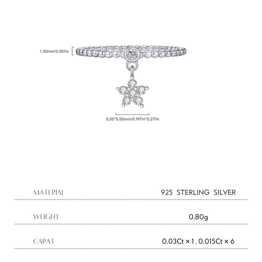   MirrorQuenn  D Color Moissanite Daisy Swing Ring Luxury Packaging / 5-Luxury Packaging / 6-Luxury Packaging / 7-Luxury Packaging / 8-Luxury Packaging / 9 