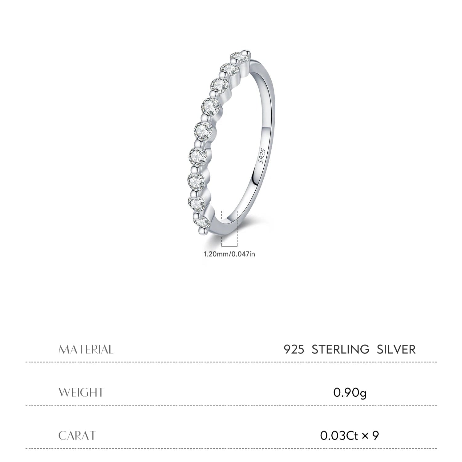   MirrorQuenn  D Color Moissanite Round Silver Wedding Ring Luxury Packaging / 5-Luxury Packaging / 6-Luxury Packaging / 7-Luxury Packaging / 8-Luxury Packaging / 9 