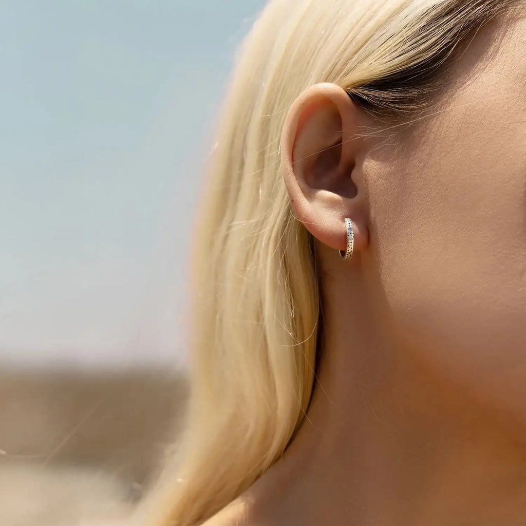   MirrorQuenn  D Color Moissanite Star Hoop Earrings Luxury Packaging-MSE0123 