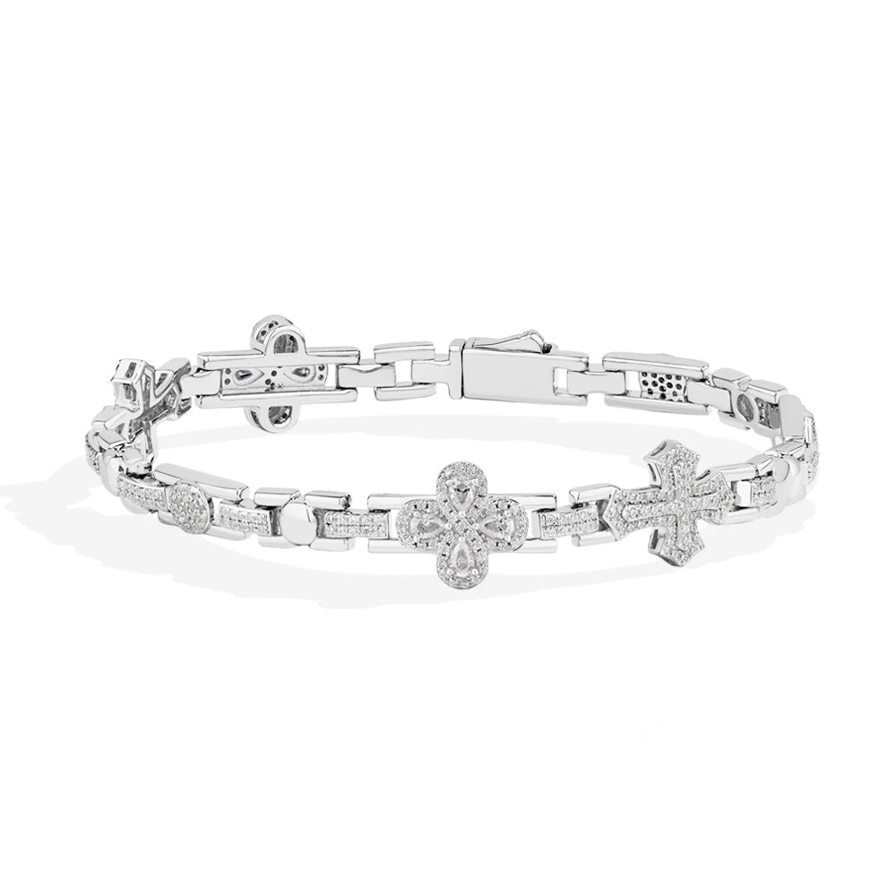   MirrorQuenn  D Color VVS1 Moissanite Luxury Link Bracelet in 18K Gold S925 Sterling Silver / White Gold / 17.5cm-S925 Sterling Silver / White Gold / 17cm-S925 Sterling Silver / White Gold / 16cm-S925 Sterling Silver / White Gold / 16.5cm-S925 Sterling Silver / White Gold / 15cm 