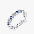   MirrorQuenn rings Enamel Blue Heart Ring 5-6-7-8-9 