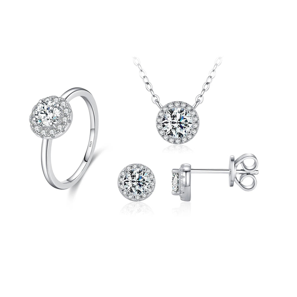   MirrorQuenn  Eternal Brilliance Moissanite Set 925 Sterling Silver / 5-925 Sterling Silver / 6-925 Sterling Silver / 7-925 Sterling Silver / 8-925 Sterling Silver / 9 
