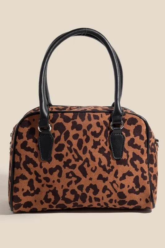 mirrorquenn Faux Leather Handle Boxy Handbag in shop online women's fashion