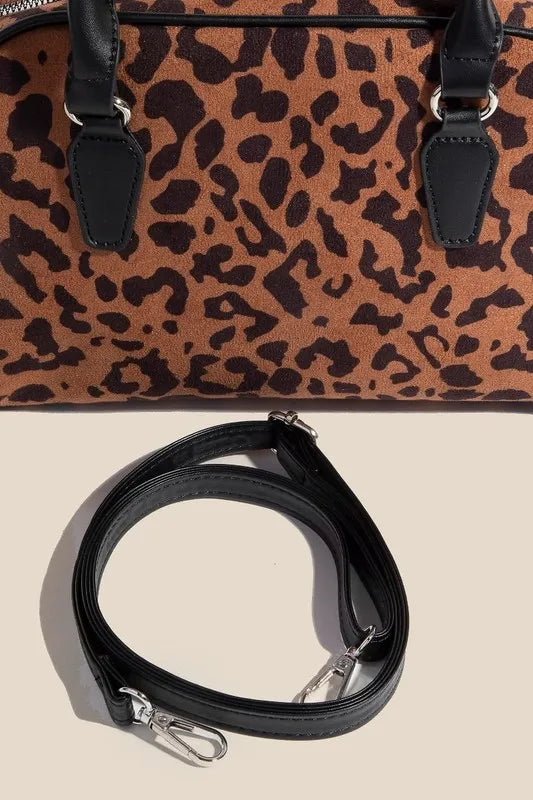 mirrorquenn Faux Leather Handle Boxy Handbag in shop online women's fashion