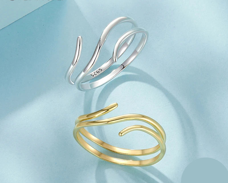   MirrorQuenn  Minimalist Gold Multi-Layer Adjustable Ring SCR1040-E / resizable-SCR1040-EB / resizable 