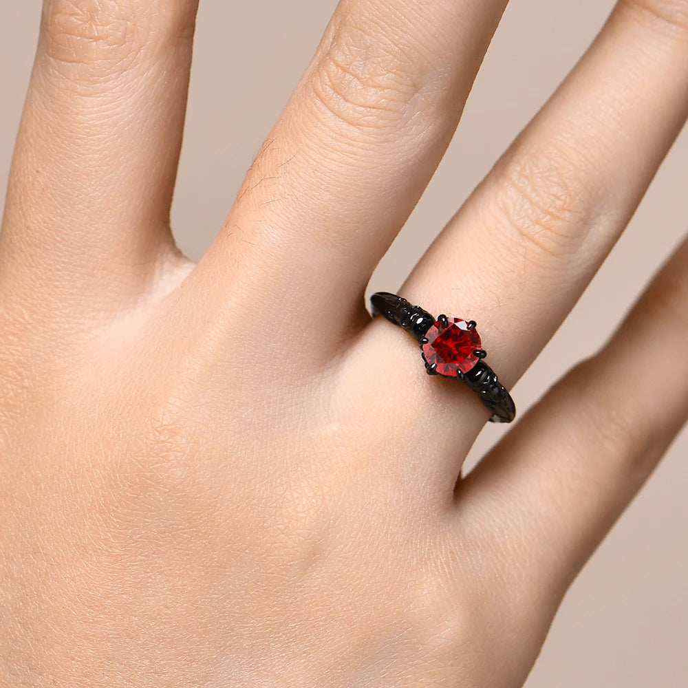   MirrorQuenn  MirrorQuenn™ 1.0CT Round Brilliant Moissanite Solitaire Ring 925 Sterling Silver / Black Gold / 5-925 Sterling Silver / Black Gold / 6-925 Sterling Silver / Black Gold / 6.5-925 Sterling Silver / Black Gold / 7-925 Sterling Silver / Black Gold / 7.5 