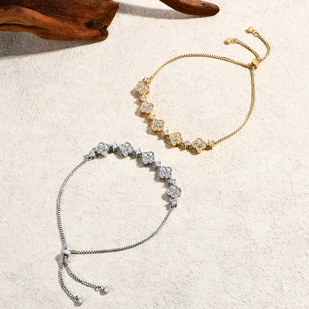   MirrorQuenn  MirrorQuenn™ Celestial Star Moissanite Bracelet S925 Sterling Silver / White Gold / 24cm-S925 Sterling Silver / Yellow Gold / 24cm 