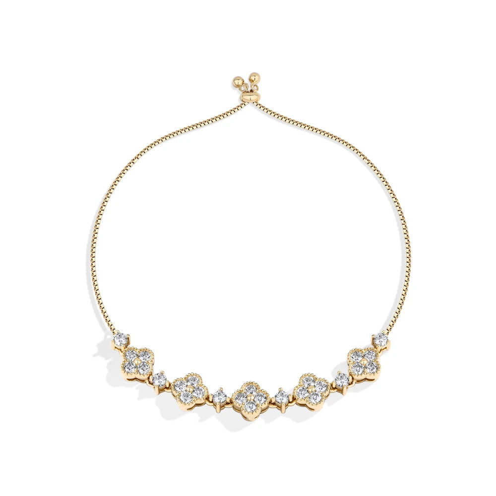   MirrorQuenn  MirrorQuenn™ Celestial Star Moissanite Bracelet S925 Sterling Silver / White Gold / 24cm-S925 Sterling Silver / Yellow Gold / 24cm 