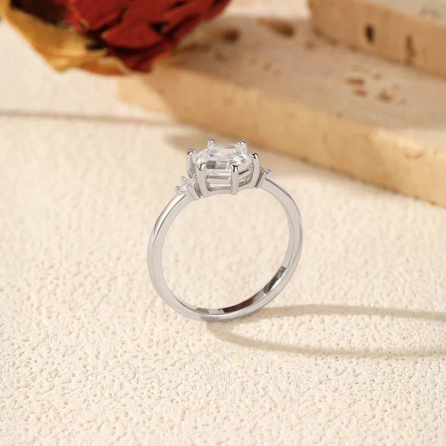   MirrorQuenn rings Modern Hexagon Solitaire Ring S925 Sterling Silver / 5-S925 Sterling Silver / 6-S925 Sterling Silver / 7-S925 Sterling Silver / 8-S925 Sterling Silver / 9 