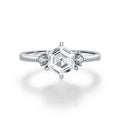   MirrorQuenn rings Modern Hexagon Solitaire Ring S925 Sterling Silver / 5-S925 Sterling Silver / 6-S925 Sterling Silver / 7-S925 Sterling Silver / 8-S925 Sterling Silver / 9 