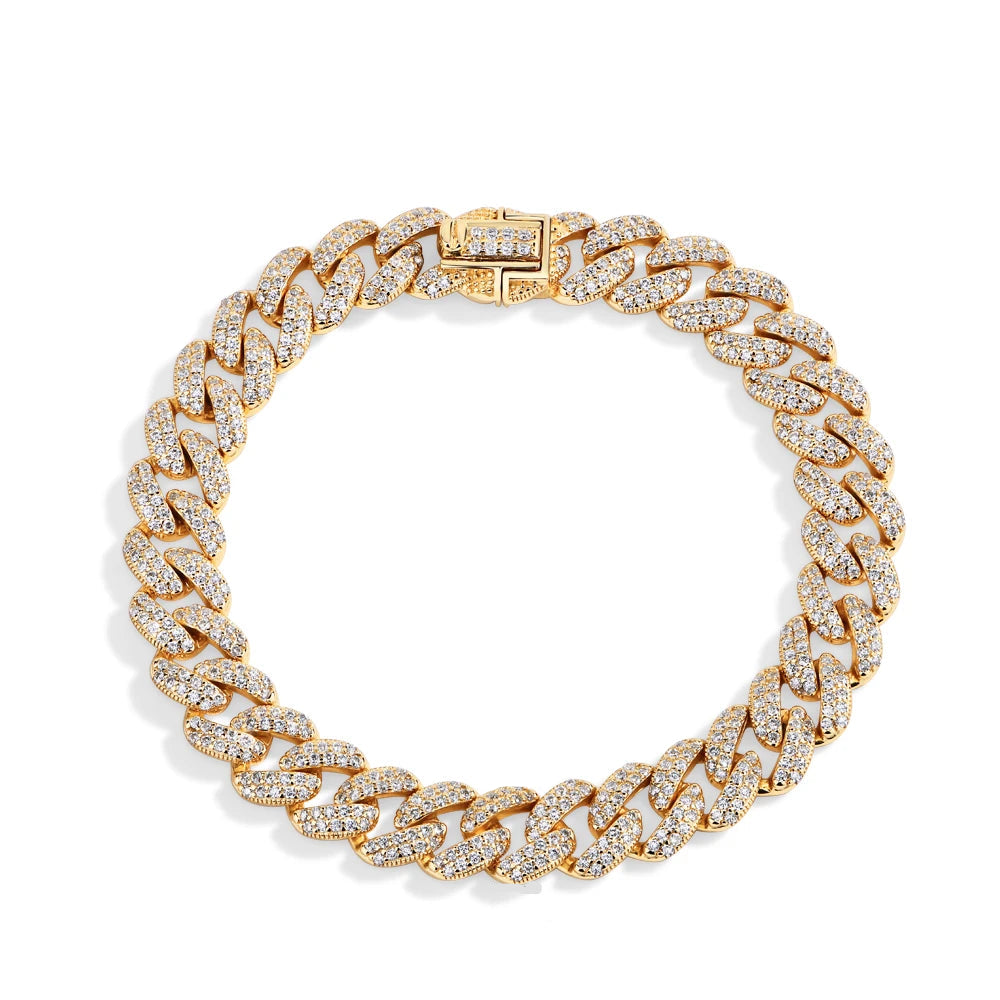   MirrorQuenn  Moissanite Cuban Link Bracelet – 925 Sterling Silver s925 Sterling Silver / 6.0mm white / 16cm-s925 Sterling Silver / 6.0mm white / 15cm-s925 Sterling Silver / 6.0mm white / 17cm-s925 Sterling Silver / 6.0mm white / 18cm-s925 Sterling Silver / 6.0mm white / 19cm 
