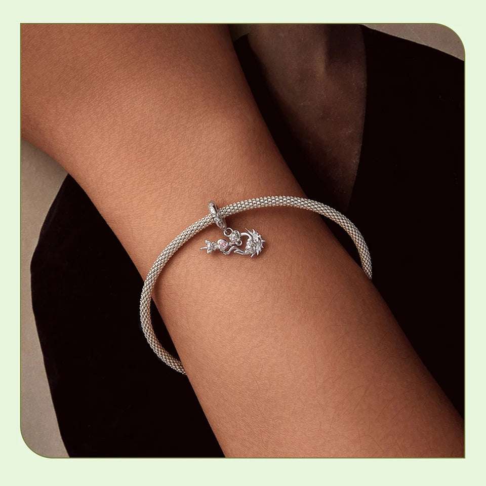 mirrorquenn Moissanite Full Pendant Necklace Sterling Silver in shop online women's fashion