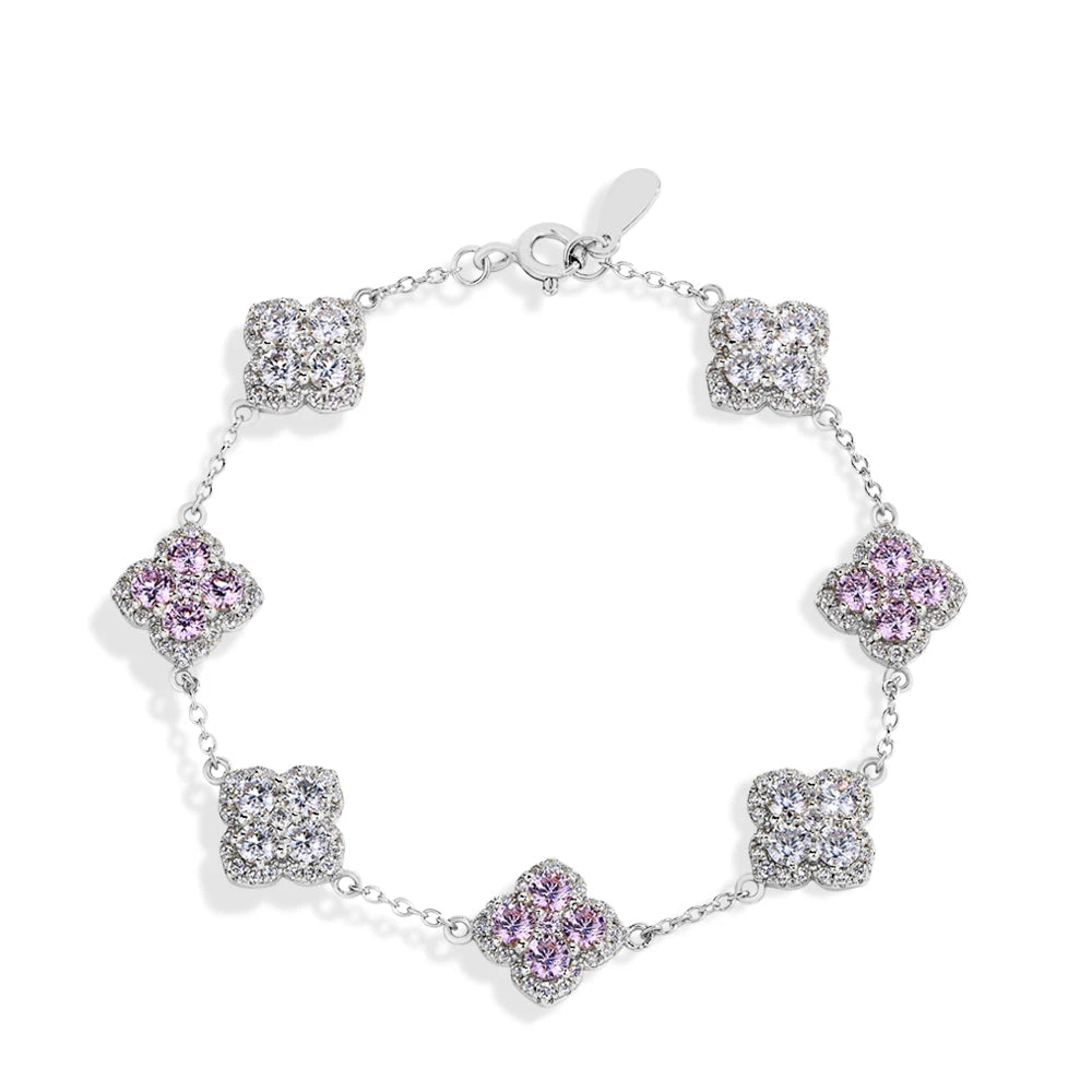  MirrorQuenn bracelets Moissanite Star Bracelet in Sterling Silver 925 Sterling Silver / Pink Zircon + Yellow Gold / 17cm-925 Sterling Silver / Pink Zircon + Yellow Gold / 16cm-925 Sterling Silver / Pink Zircon + Yellow Gold / 15cm-925 Sterling Silver / Pink Zircon + Yellow Gold / 18cm-925 Sterling Silver / Pink Zircon + Yellow Gold / 19cm 