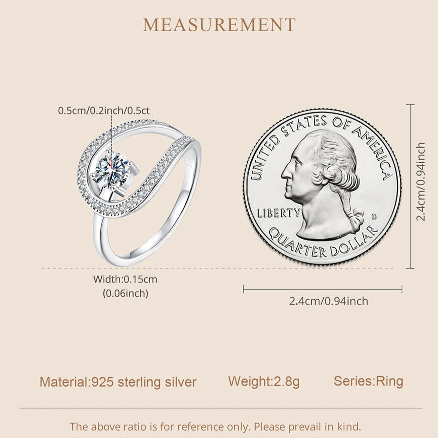 mirrorquenn Moissanite Wedding Band 925 Sterling Silver Gold Plated Ring in shop online women's fashion