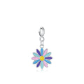   MirrorQuenn  Rainbow Enamel Flower Charm Rainbow Flower 