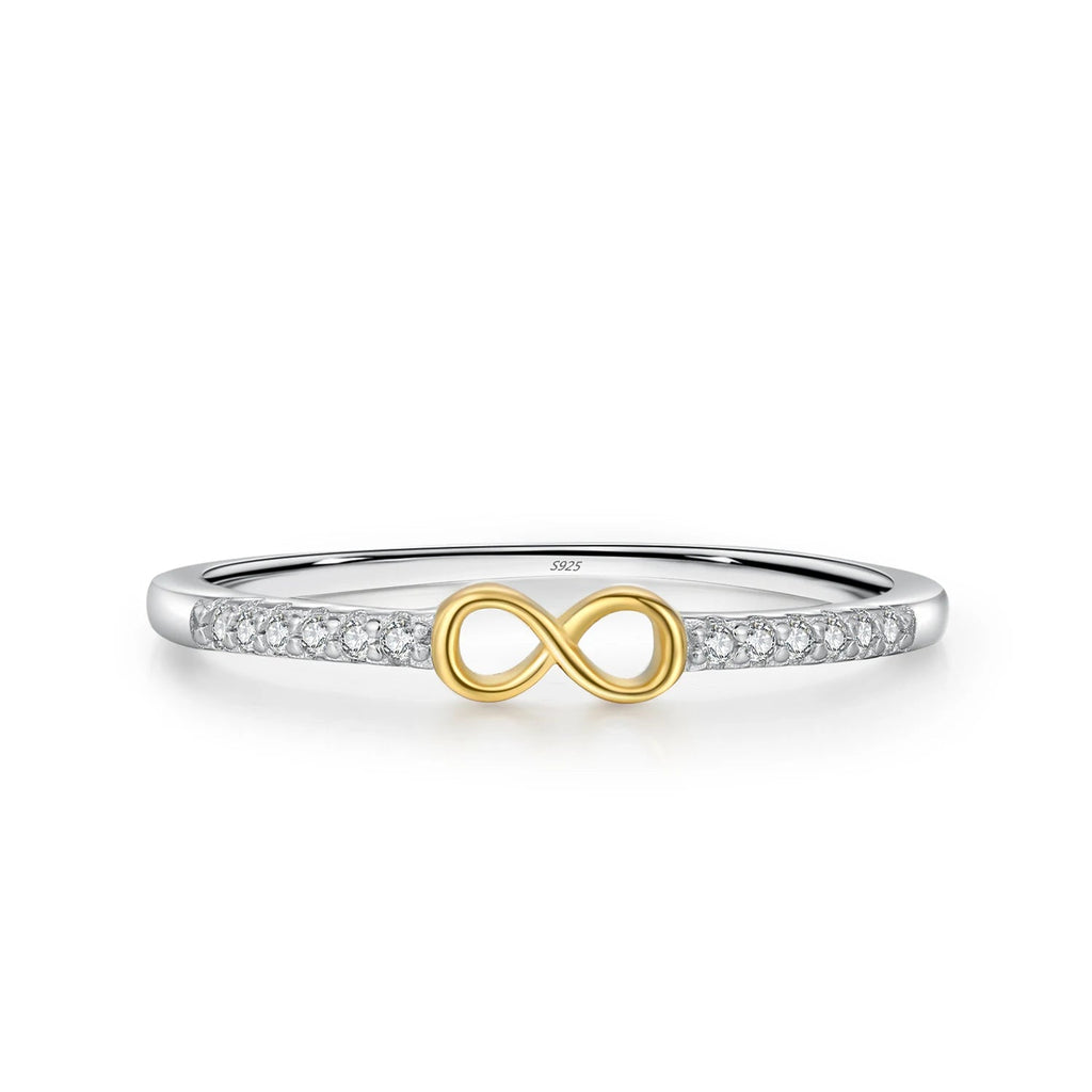   MirrorQuenn  Romantic Heart Sterling Silver Cocktail Ring Infinity / 5-Infinity / 6-Infinity / 7-Infinity / 8-Infinity / 9 