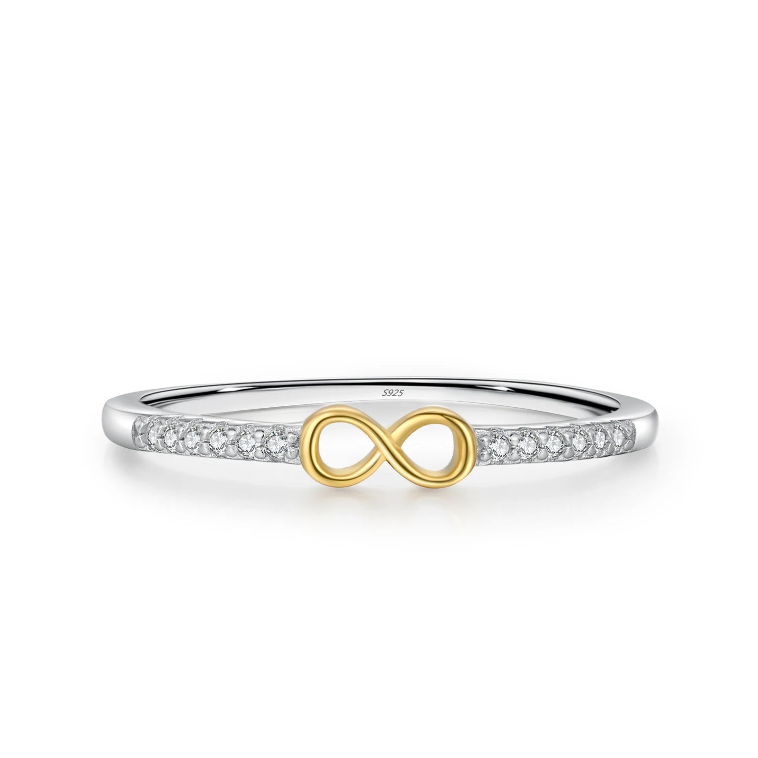   MirrorQuenn  Romantic Heart Sterling Silver Cocktail Ring Infinity / 5-Infinity / 6-Infinity / 7-Infinity / 8-Infinity / 9 