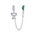   MirrorQuenn  Safety Chain Charm Koala Leaf-Clock Rabbit-Chain Heart-Star and Moon-Fairy 