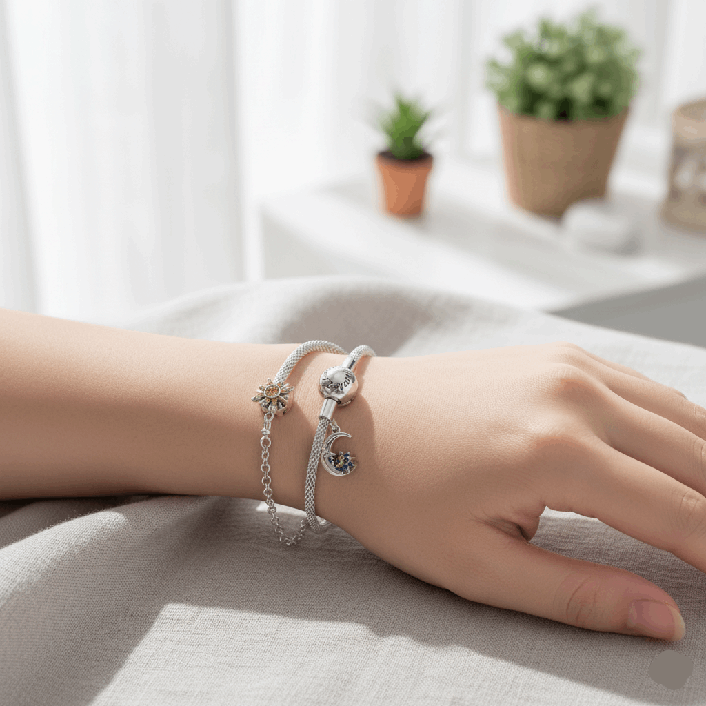   MirrorQuenn  Safety Chain Charm Koala Leaf-Clock Rabbit-Chain Heart-Star and Moon-Fairy 