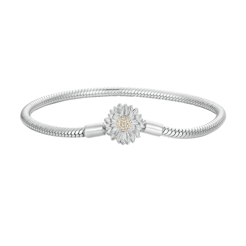   MirrorQuenn  Sterling Silver Charm Bracelet with Symbolic Clasp BSB113 / 17CM-BSB123 / 21CM-BSB123 / 19CM-BSB123 / 17CM-SCB223 / 19CM 