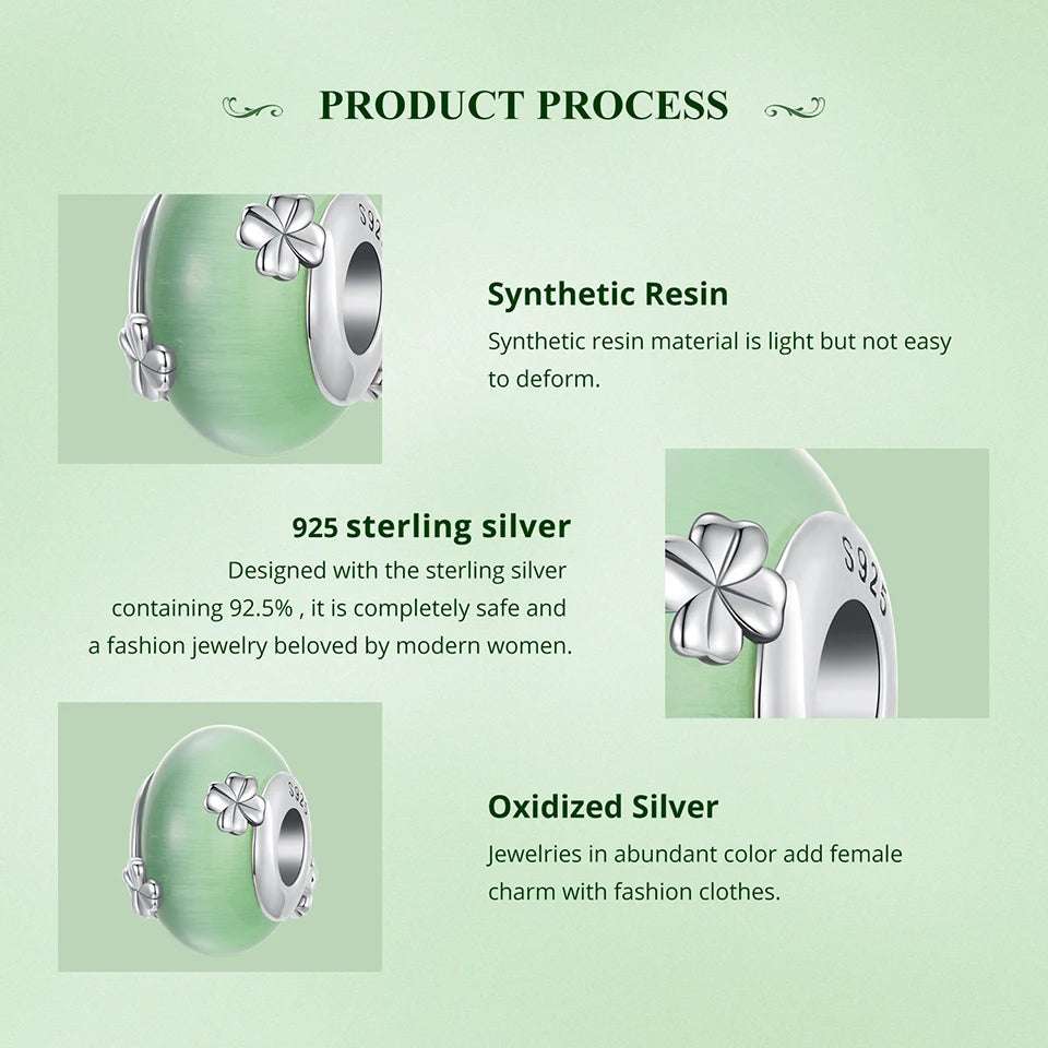 mirrorquenn Sterling Silver Green Butterfly Charm Bracelet Bead DIY in shop online women's fashion