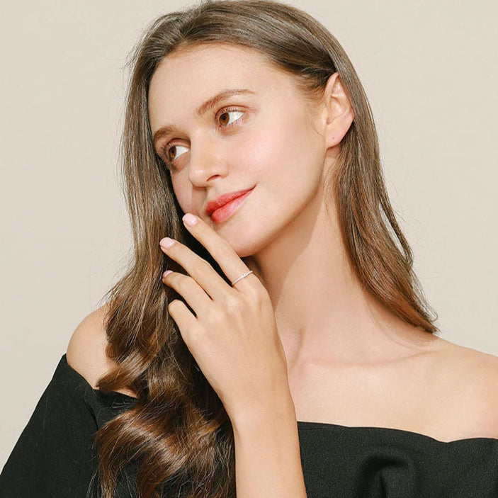   MirrorQuenn  Sterling Silver Square CZ Wedding Engagement Ring RHR718S / 5-RHR718S / 6-RHR718S / 7-RHR718S / 8-RHR718S / 9 