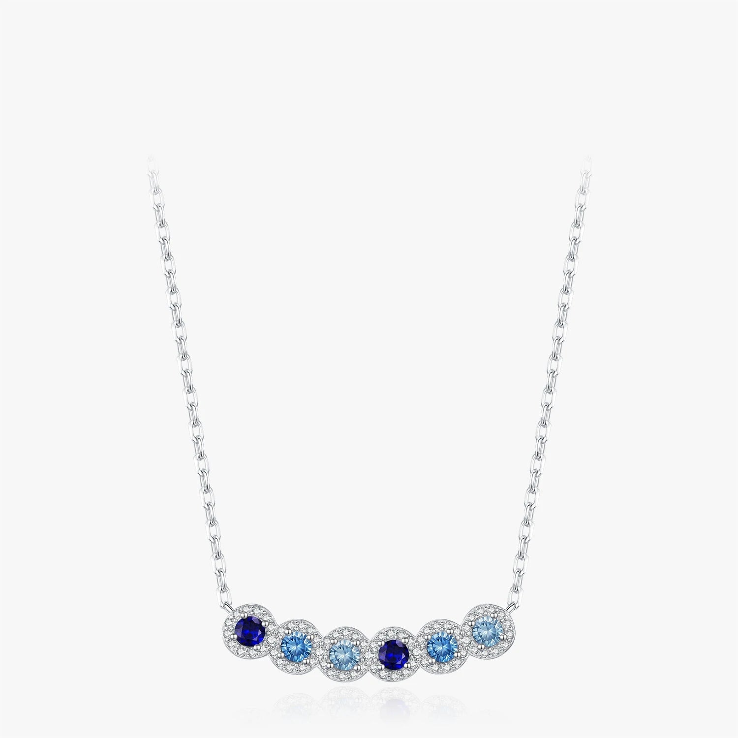   MirrorQuenn  The Azure Cascade Gradient Necklace Zirconia 