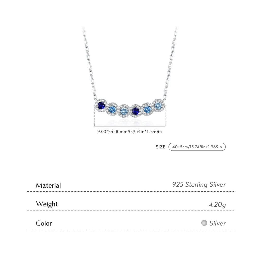   MirrorQuenn  The Azure Cascade Gradient Necklace Zirconia 