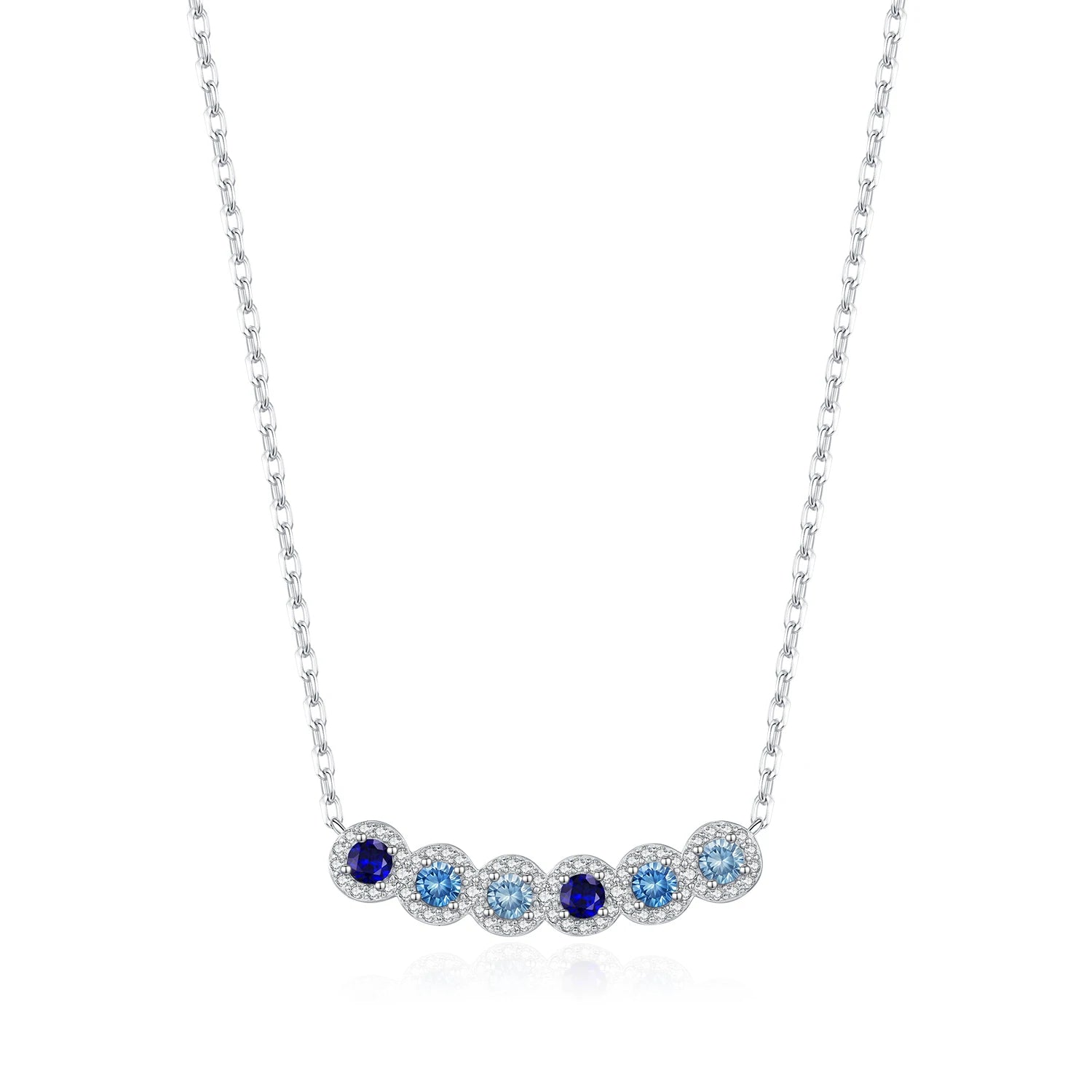   MirrorQuenn  The Azure Cascade Gradient Necklace Zirconia 