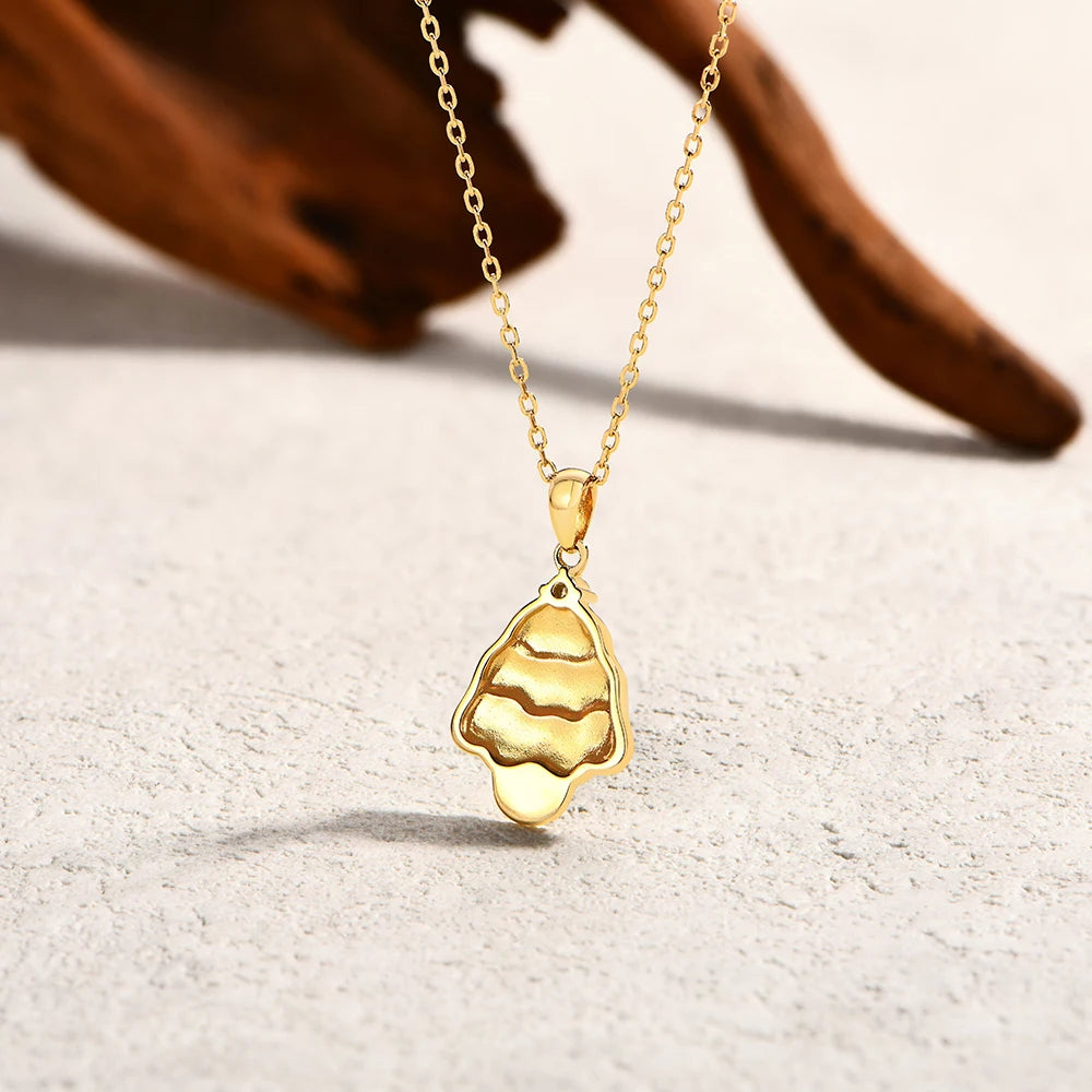  MirrorQuenn  The Frost Pine Moissanite Necklace Yellow Gold Plated-White Gold Plated 