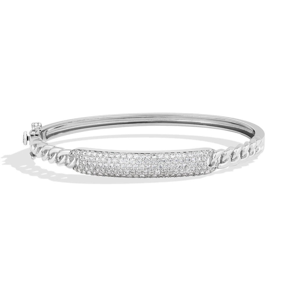   MirrorQuenn  The Golden Eclipse Moissanite Bangle Yellow Gold / 20cm-Yellow Gold / 17cm-Yellow Gold / 15cm-White Gold / 20cm-White Gold / 17cm 