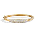   MirrorQuenn  The Golden Eclipse Moissanite Bangle Yellow Gold / 20cm-Yellow Gold / 17cm-Yellow Gold / 15cm-White Gold / 20cm-White Gold / 17cm 