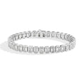   MirrorQuenn bracelets The Grand Emerald Cut Tennis Bracelet S925 Sterling Silver / White Gold / 17cm-S925 Sterling Silver / White Gold / 15cm-S925 Sterling Silver / White Gold / 16cm-S925 Sterling Silver / White Gold / 18cm-S925 Sterling Silver / White Gold / 19cm 