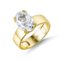   MirrorQuenn  The Imperial 4.5ct Oval Moissanite Ring Yellow Gold / Moissanite / 5-Yellow Gold / Moissanite / 6-Yellow Gold / Moissanite / 7-Yellow Gold / Moissanite / 8-Yellow Gold / Moissanite / 9 