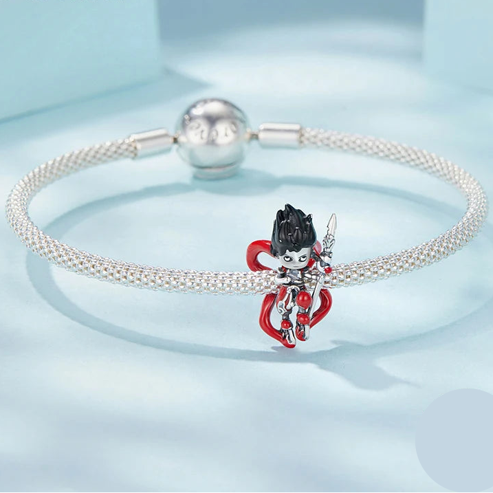   MirrorQuenn  The Nezha Guardian Charm Monkey-Sword Heart-Nezha Transform-Silver Heart-Nezha Girl 