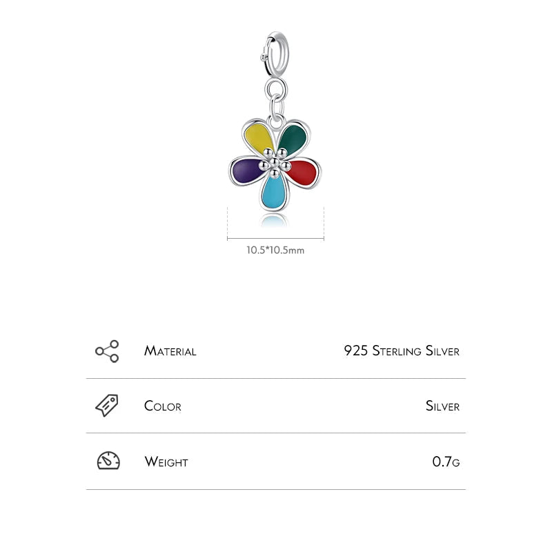   MirrorQuenn  The Rainbow Bloom Flower Charm Ranibow Bloom Flower 