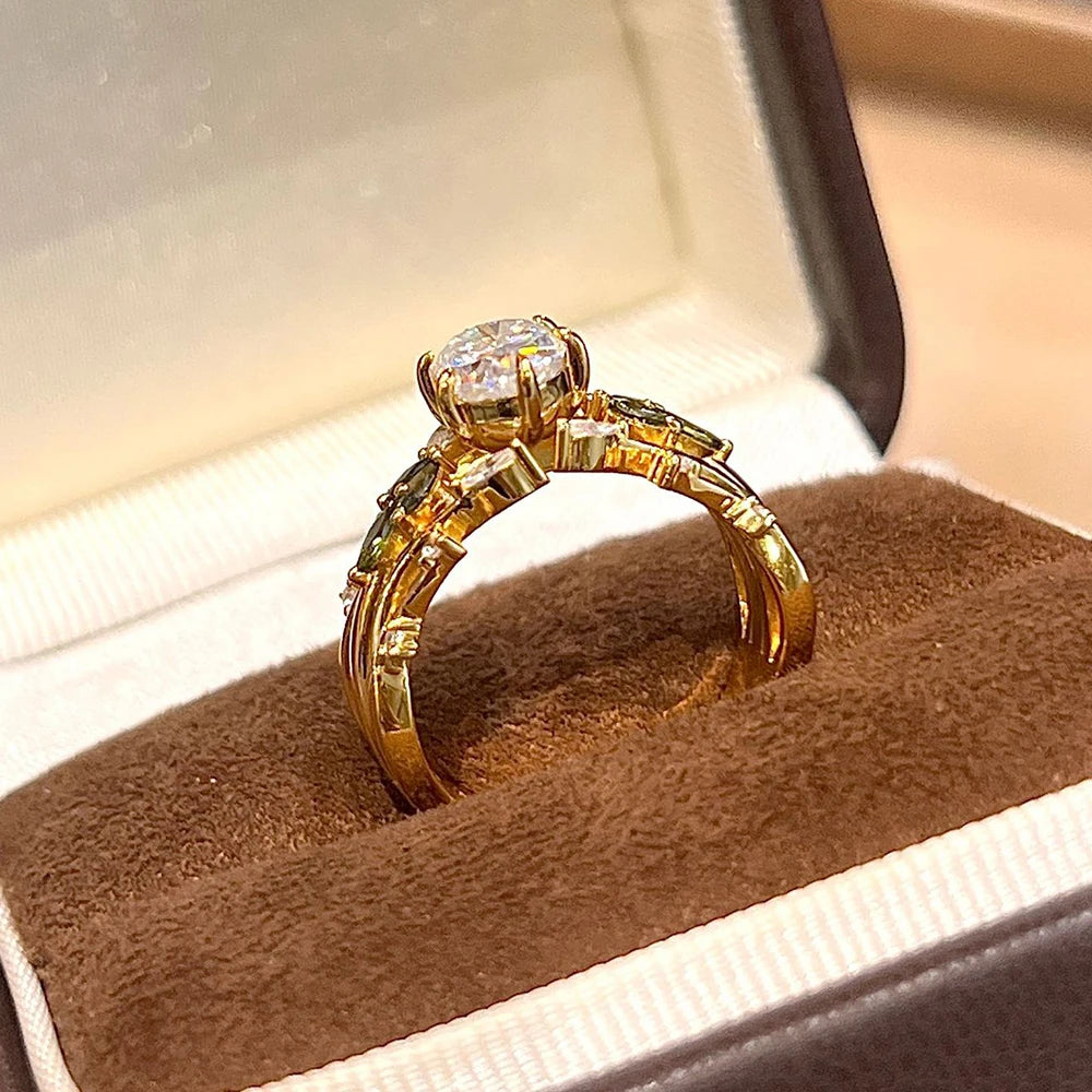   MirrorQuenn  The Royal 1.5ct Oval Moissanite Ring 1.5CT / 5-1.5CT / 6-1.5CT / 7-1.5CT / 8-1.5CT / 9 