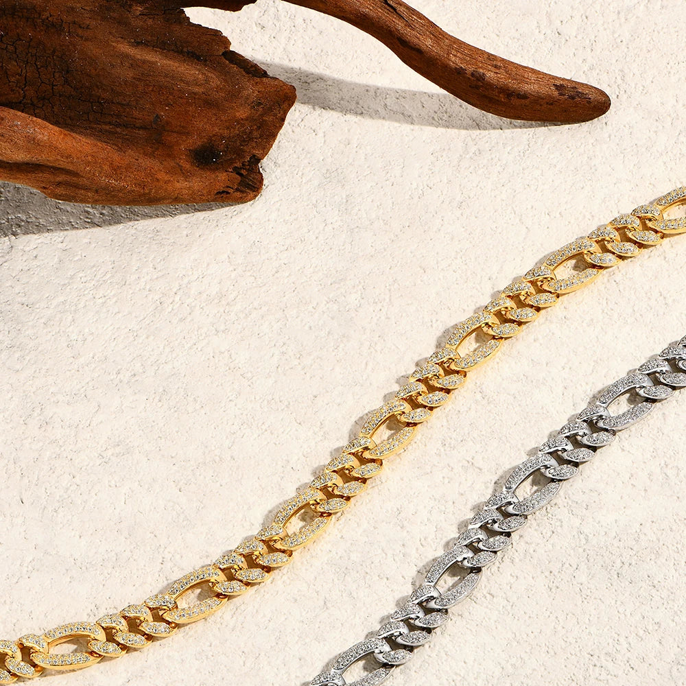  MirrorQuenn  The Royal Cuban Link Bracelet (VVS Moissanite) S925 Sterling Silver / White Gold / 16cm (Standard Women)-S925 Sterling Silver / White Gold / 18cm (Standard Men)-S925 Sterling Silver / White Gold / 15cm (Petite)-S925 Sterling Silver / White Gold / 20cm (Large)-S925 Sterling Silver / White Gold / 17cm 