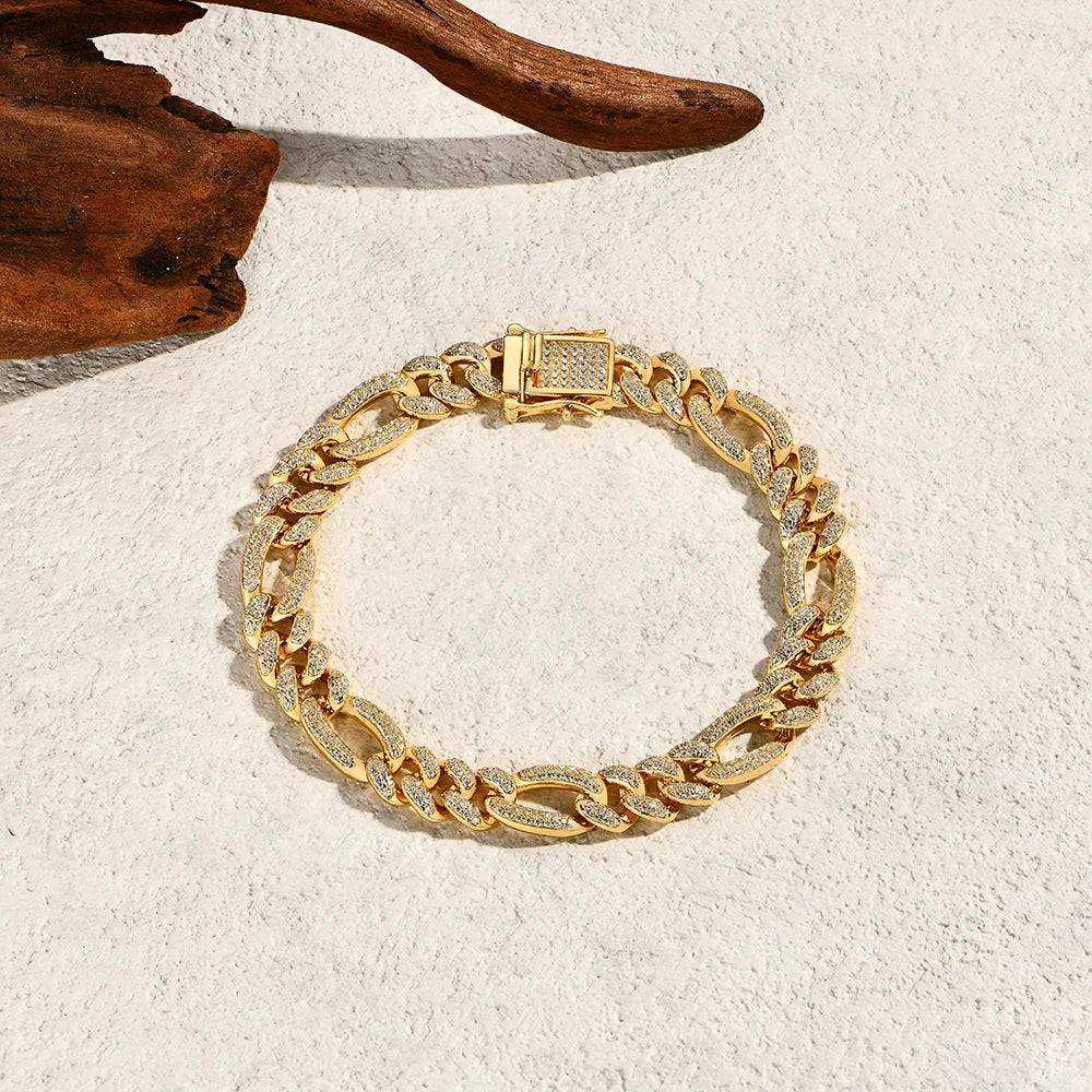   MirrorQuenn  The Royal Cuban Link Bracelet (VVS Moissanite) S925 Sterling Silver / White Gold / 16cm (Standard Women)-S925 Sterling Silver / White Gold / 18cm (Standard Men)-S925 Sterling Silver / White Gold / 15cm (Petite)-S925 Sterling Silver / White Gold / 20cm (Large)-S925 Sterling Silver / White Gold / 17cm 