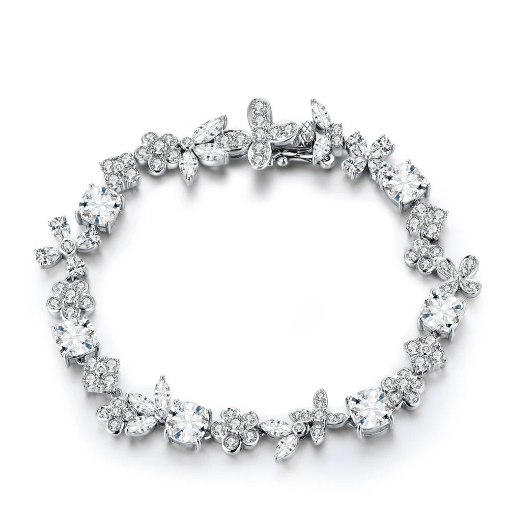   MirrorQuenn  The Sovereign Moissanite Tennis Bracelet Yellow Gold / 16cm-Yellow Gold / 17cm-Yellow Gold / 18cm-Yellow Gold / 19cm-Yellow Gold / 20cm 