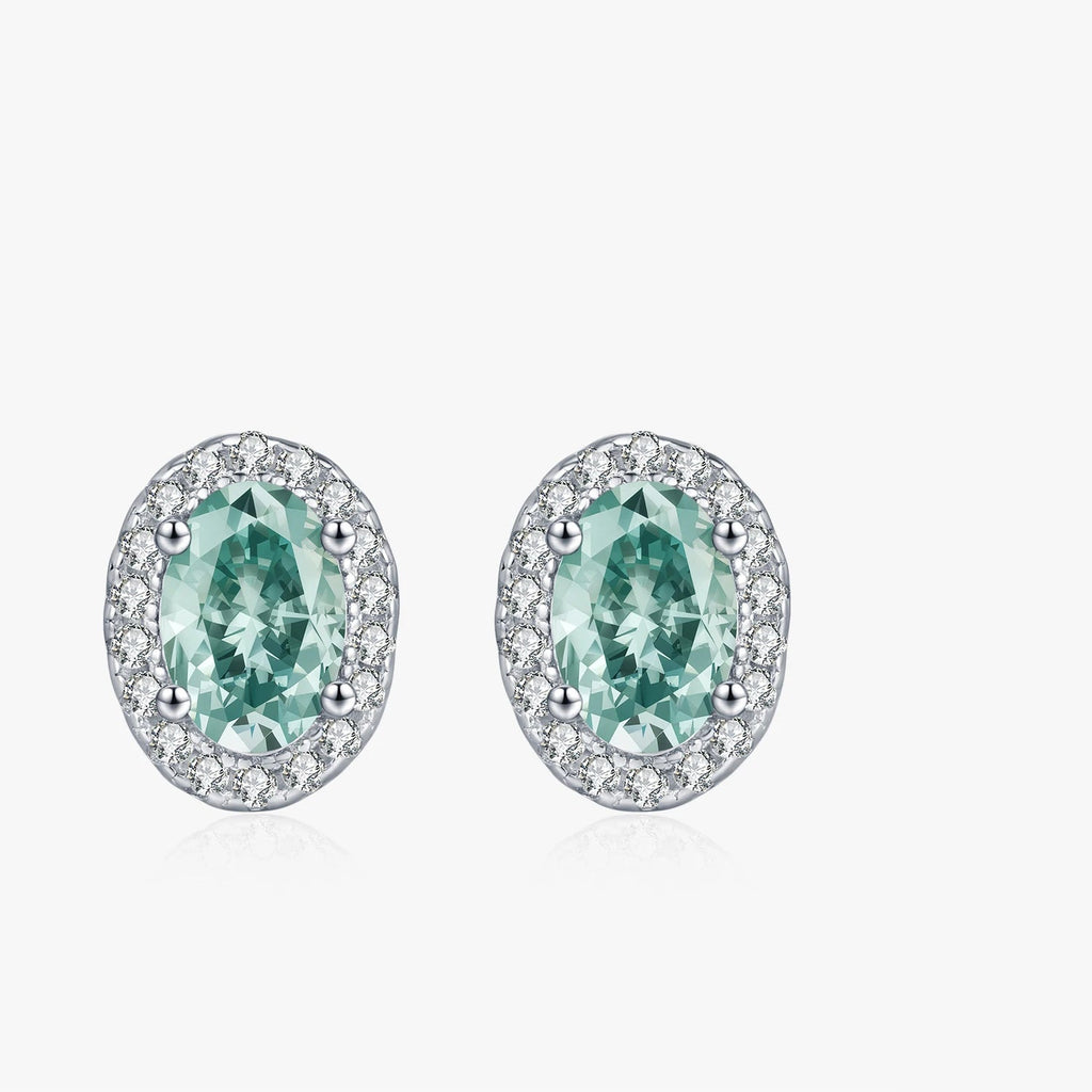   MirrorQuenn  The Verdant Oval Moissanite Studs 0.50CT 