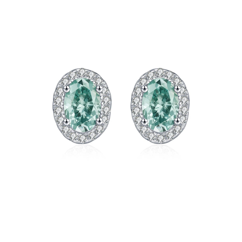   MirrorQuenn  The Verdant Oval Moissanite Studs 0.50CT 