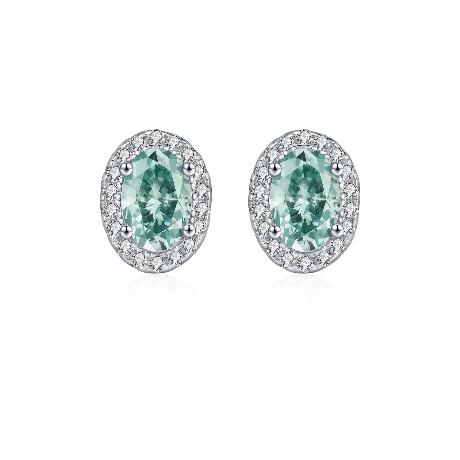   MirrorQuenn  The Verdant Oval Moissanite Studs 0.50CT 