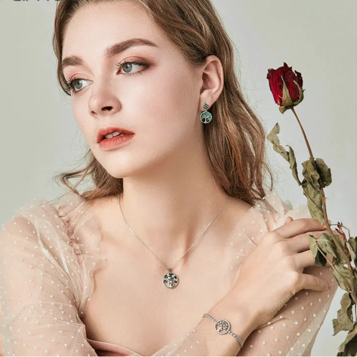   MirrorQuenn  Tree of Life Gold-Plated Necklace Silver-Gold 