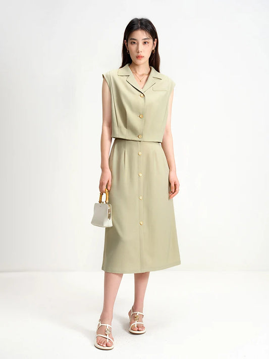 mirrorquenn Vintage Summer Skirt Suit Set in shop online women's fashion