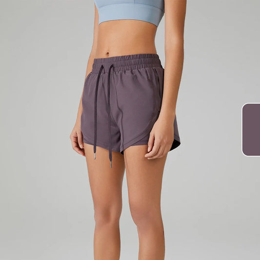 mirrorquenn Women's Neon Spandex Yoga Shorts in shop online women's fashion
