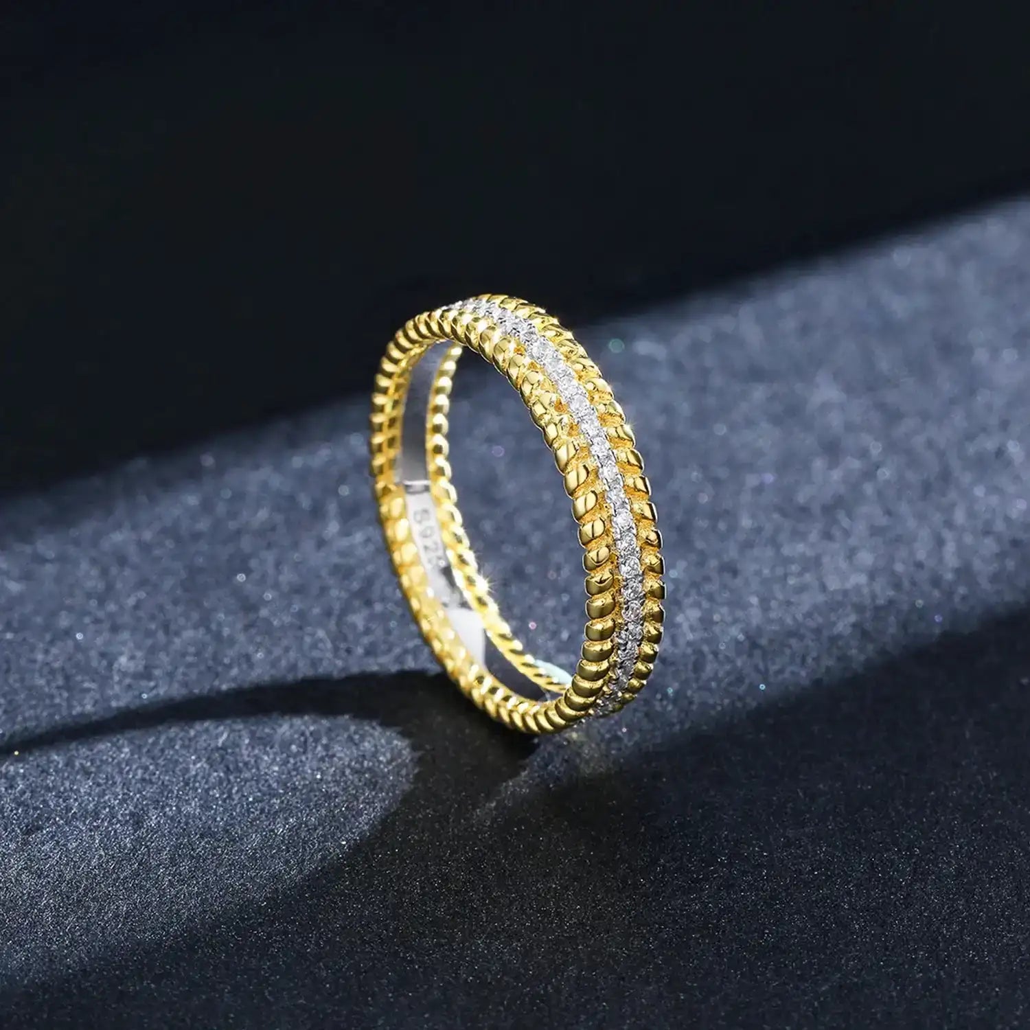   MirrorQuenn  Zirconia Eternity Ring 9-10-7-8-5 